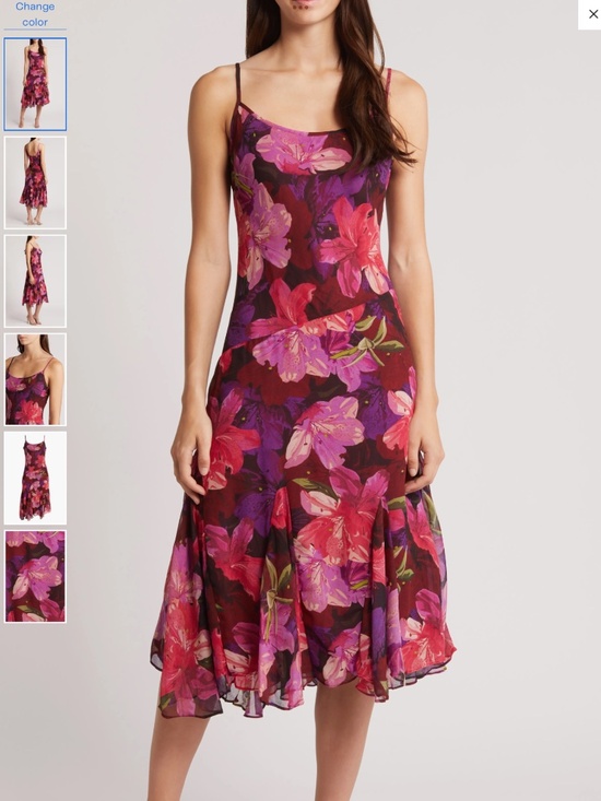 Lulus Dresses & Skirts - Lulus Sipping Sangria Floral Cocktail Midi Dress, size L